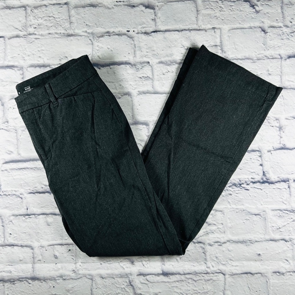 Old Navy Womens High Rise Pixie Pants Grey Secret Smooth Pockets Size 8